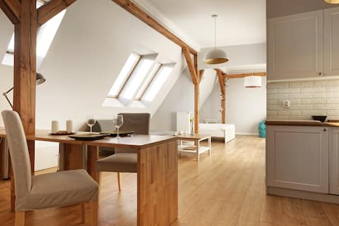 Top Airbnb: Sunny studio in the attic of Jeżycka tenement house in Jeżyce
