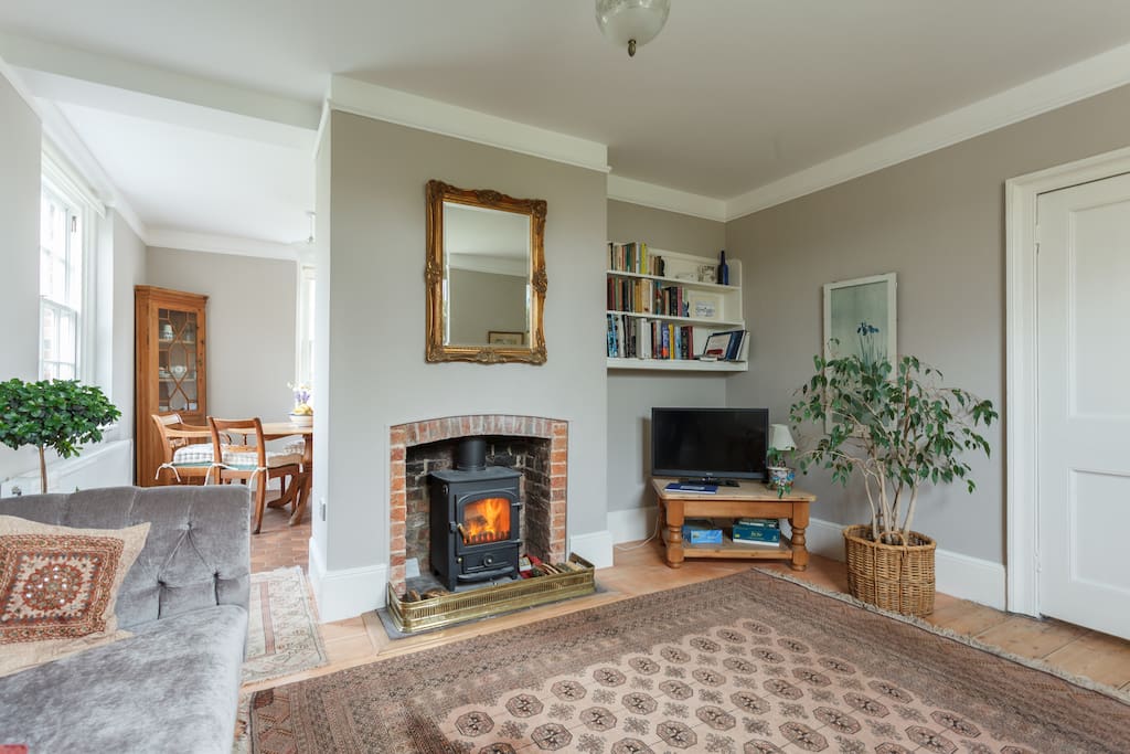 Sitting room looking through to dining room on left
