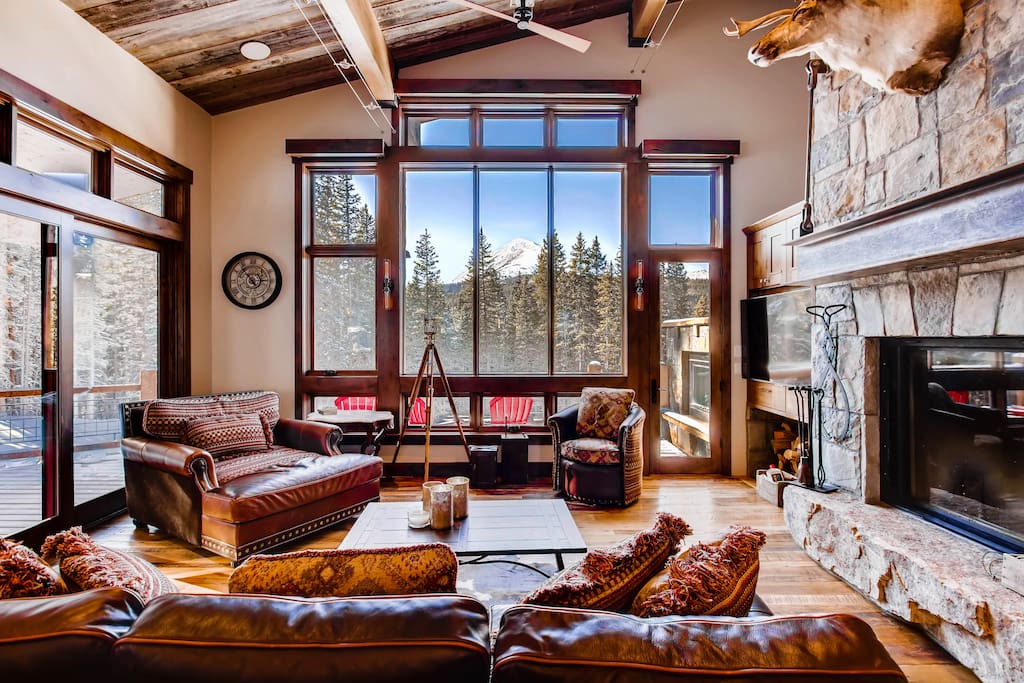 Living area with views of Quandary Peak!
