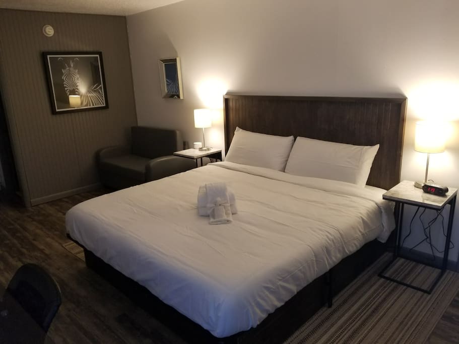 King Bed with Sofa Sleeper.
