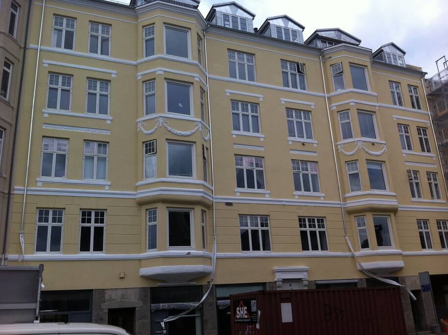 Building - main entrance and 2nd floor, our apartment