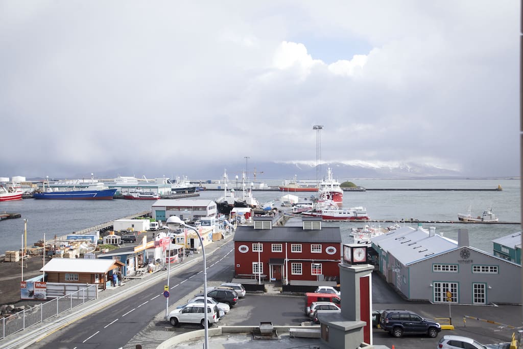 Beautiful view from the balcony over the old harbour.