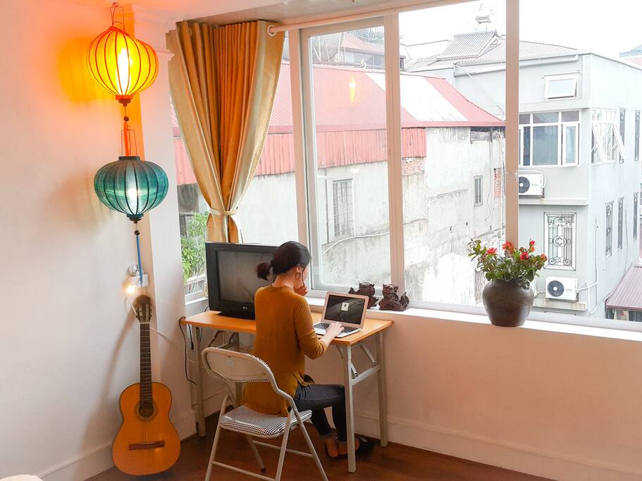Big window with city view