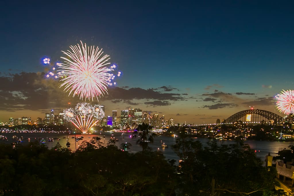 View from the sunroom on NYE