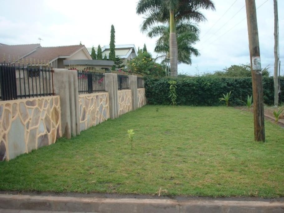 Outside front fence wall