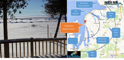 Open Winter! Snow Fun Lakefront Fireplace Pet Wifi