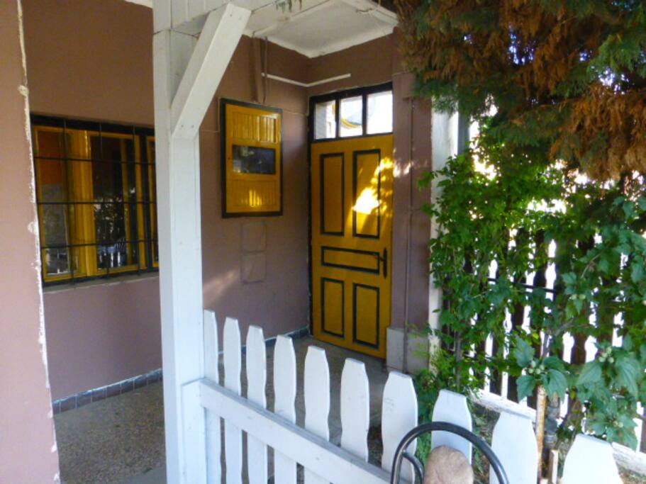 Entrance door. from high street to garden.