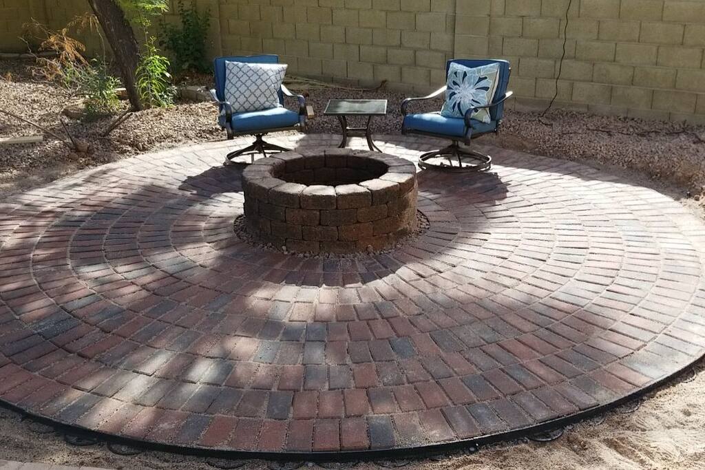 Fire pit lounge area