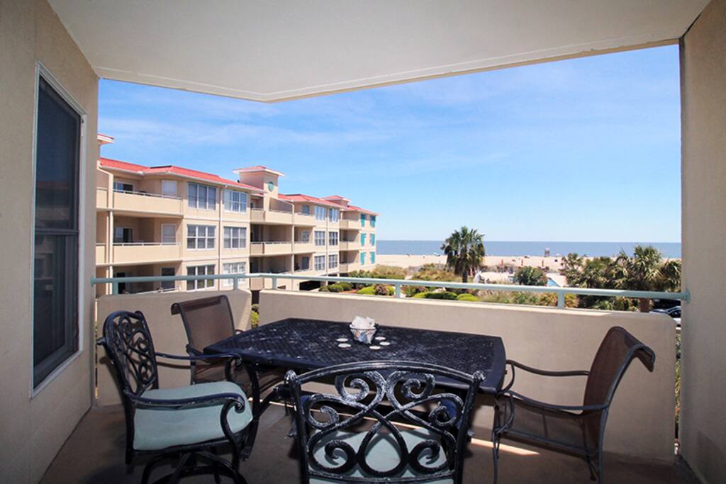 Beautiful views of the Atlantic Ocean Across the Courtyard and Swimming Pool from your Private Balcony