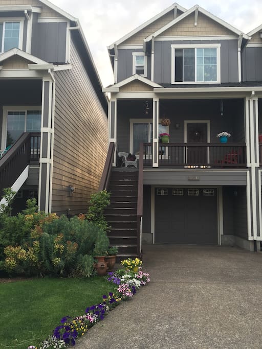 You will have a private entrance through the garage to your room.