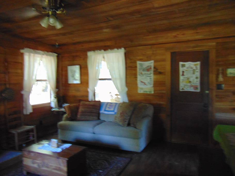 Living area of great room. Sofa is a full size pull out.