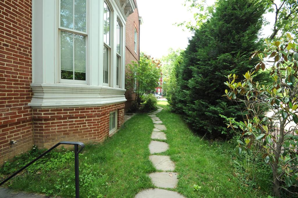 Side entrance on 8th street to the apartment. Next to off street parking area.