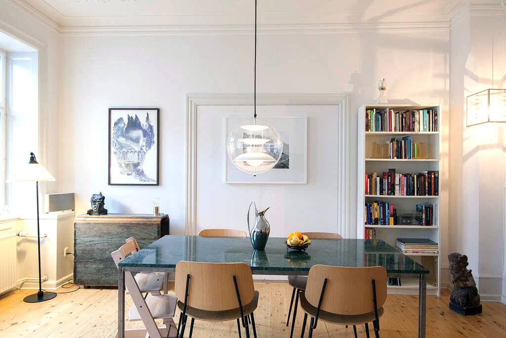 Great and big marble dining table