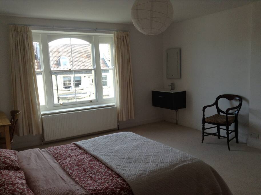 Large window and modern sink