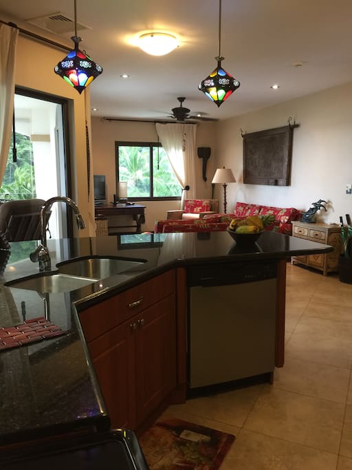Kitchen and living area view