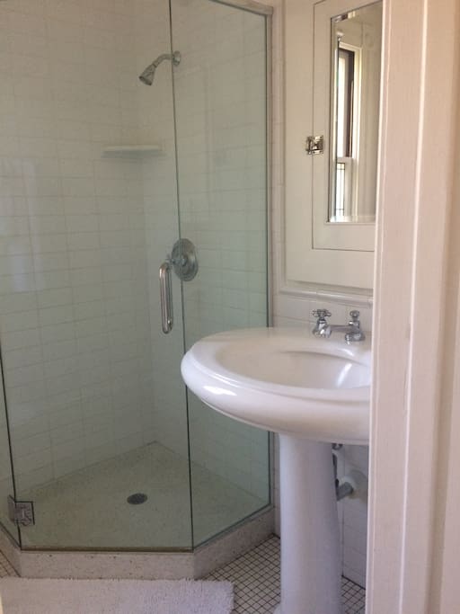 Private bathroom with shower
