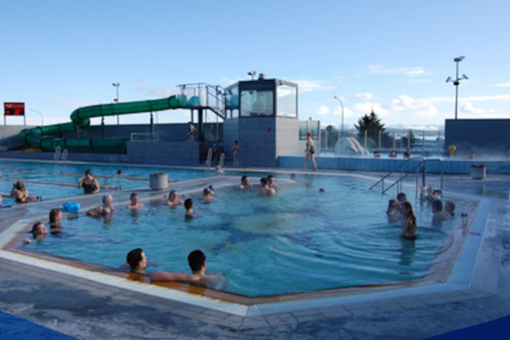 Outdoor pool some 5 minutes walking distance