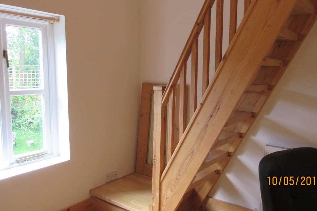 Up the ladder stairs
