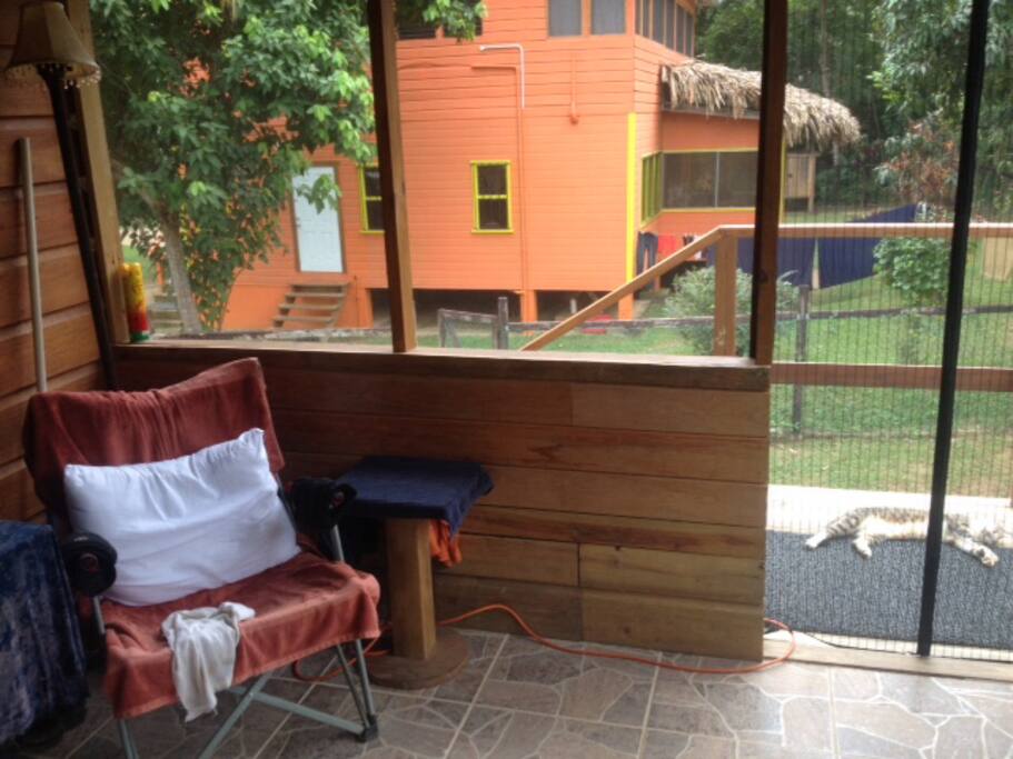 View from deck towards neighbor