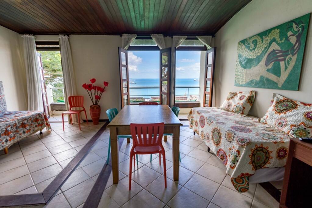 Living room with view