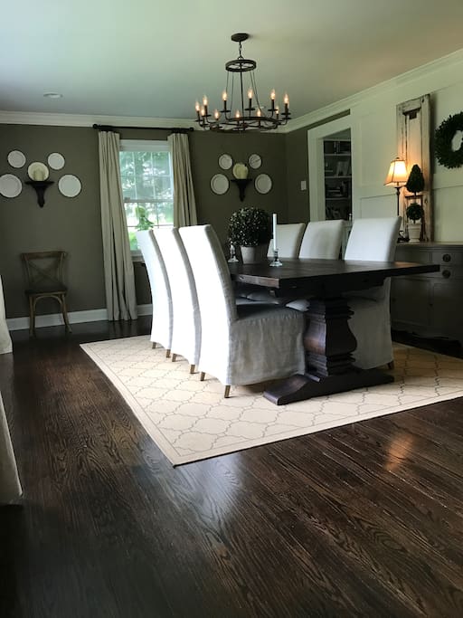 Large dining room perfect for family meals