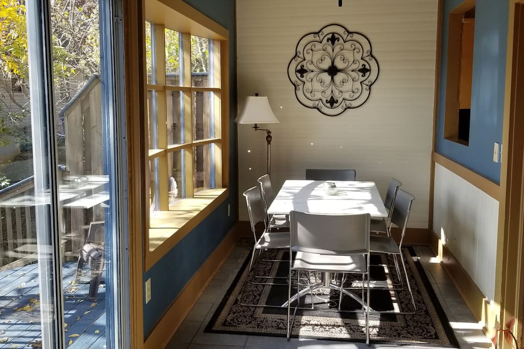 Sunlit dining room