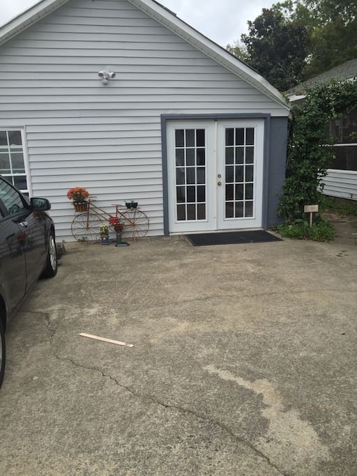 Outside view of cottage.