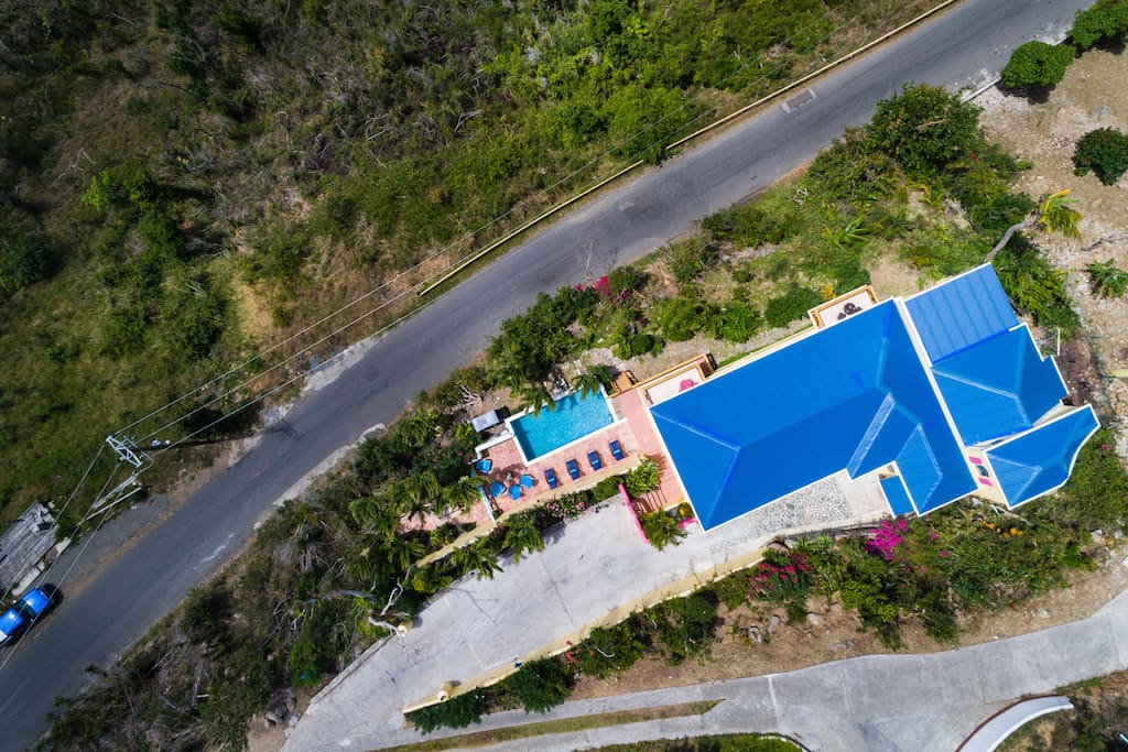 Aerial view of entire property