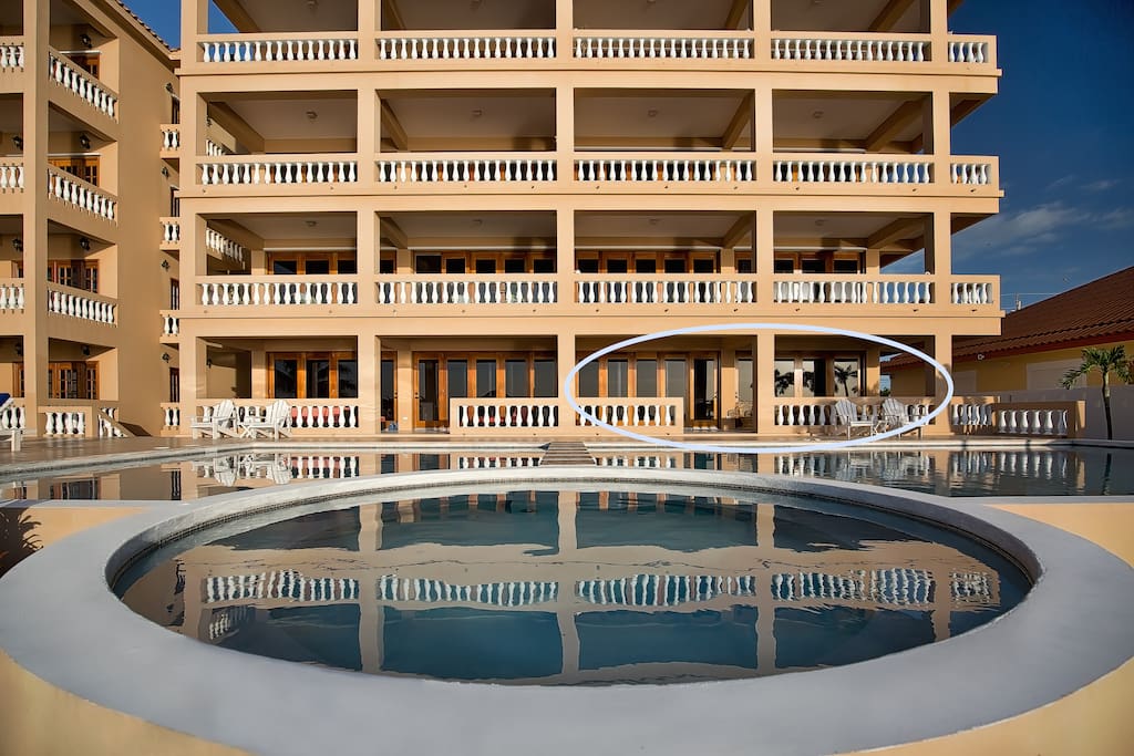 Your amazing ground floor patio! Pool-front and beachfront!