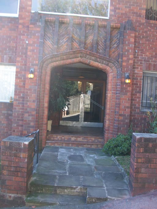 Front door to the building
