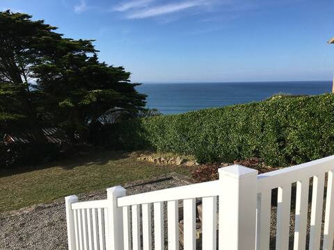 House facing the sea on the cliff