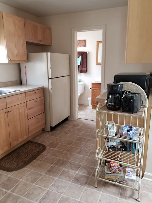 Some of the kitchen amenities