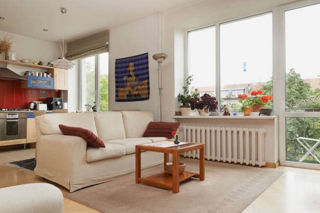 Living room with the balcony