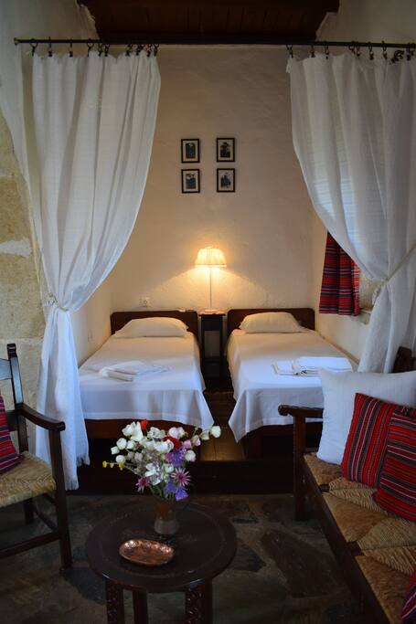 Bedroom with two single beds