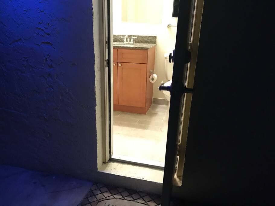 Entrance off pool area