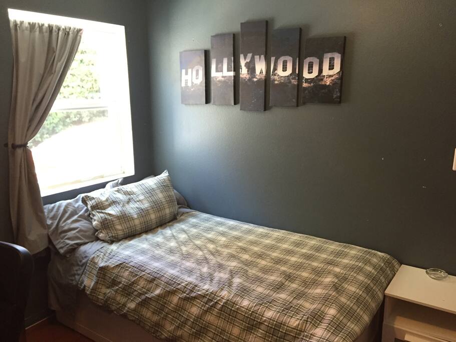 Twin bed with drawers underneath. Great for sleeping... and storage.