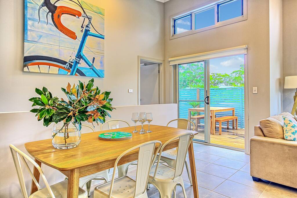 The open plan dining area is roomy and comfortable...