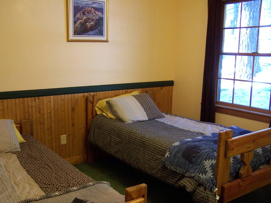 Two twin beds and cozy space