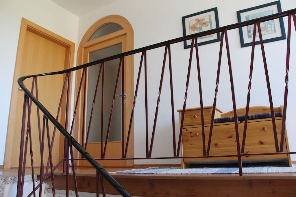 Staircase leading to the entrance
