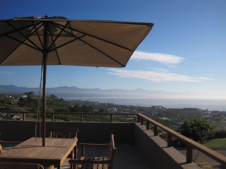 Huge front deck with expansive views.