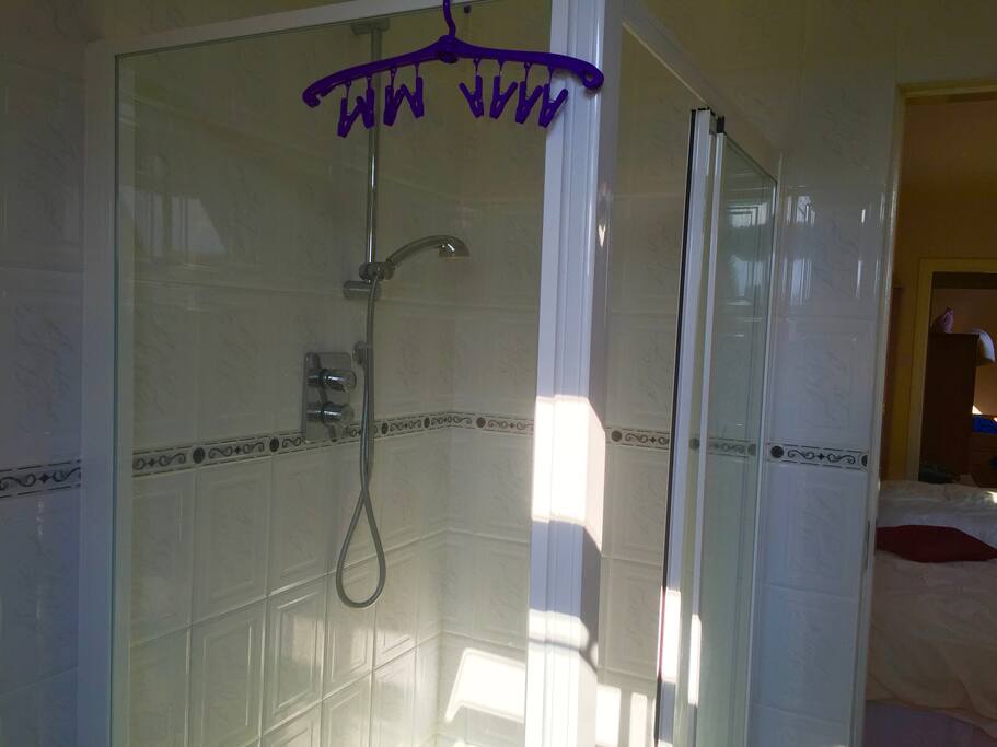 Shower and toilet