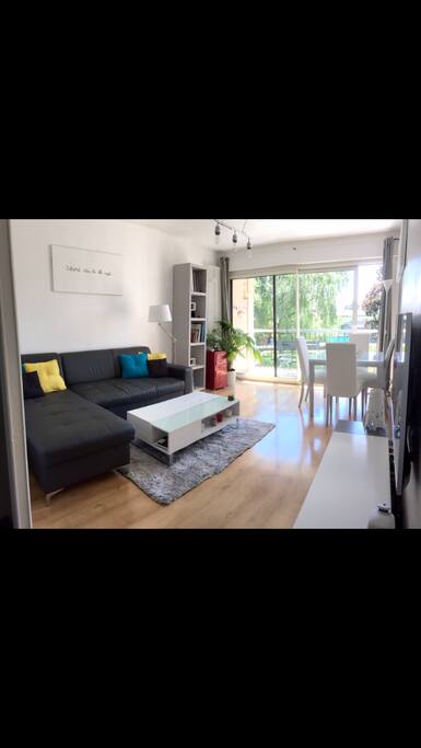La pièce à vivre qui donne sur le parc privé