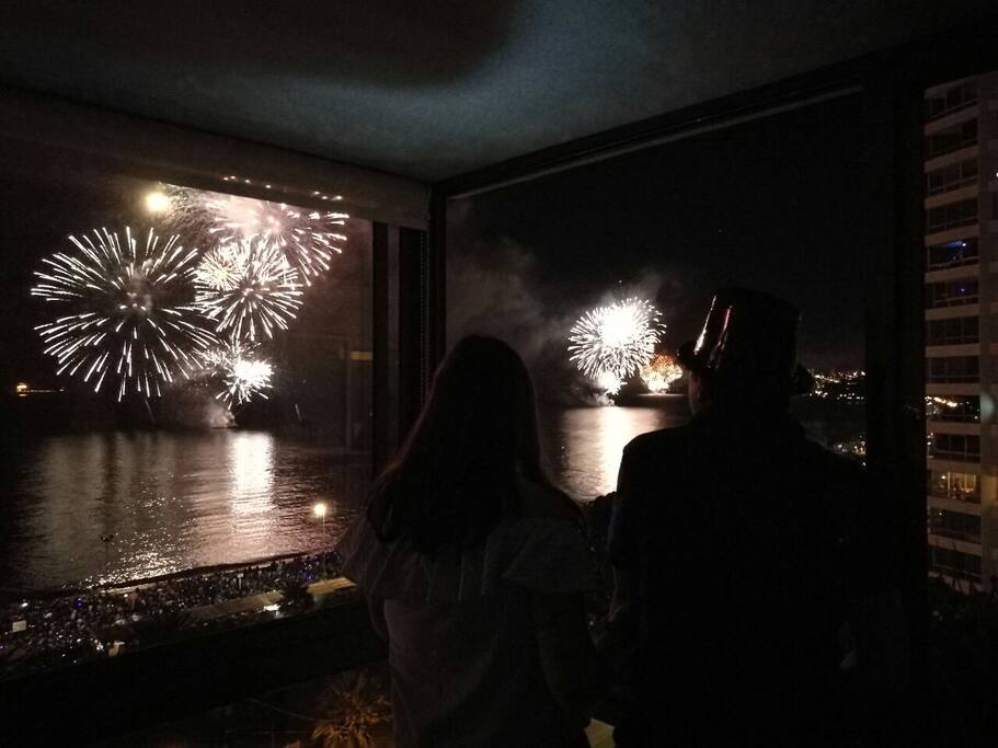 Ubicación privilegiada para observar los fuegos artificiales de Año Nuevo.