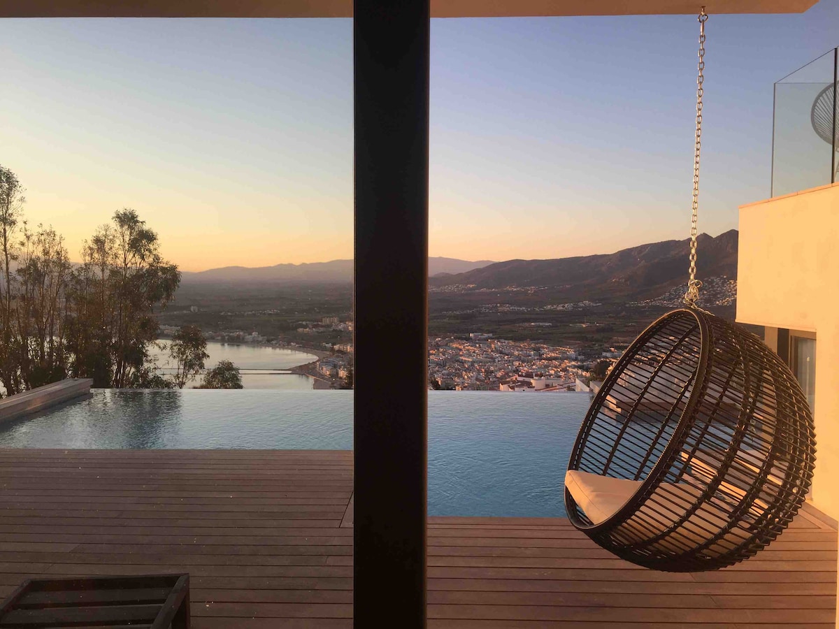 Master bedroom sunset view