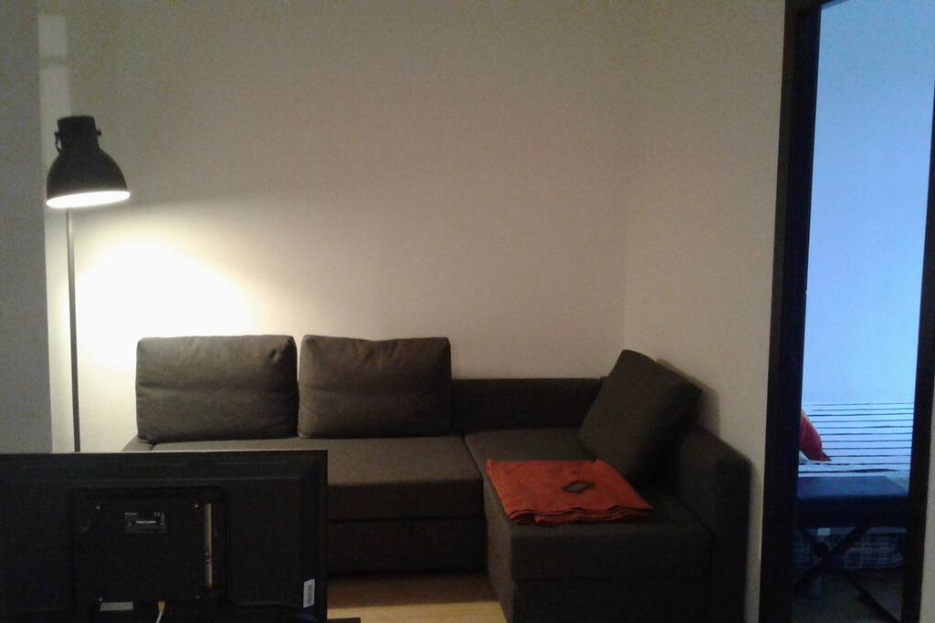 This is the small salon where you can chill or watch TV.