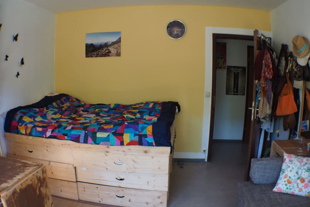 Das Doppelbett, 90 cm hoch, eigenbau