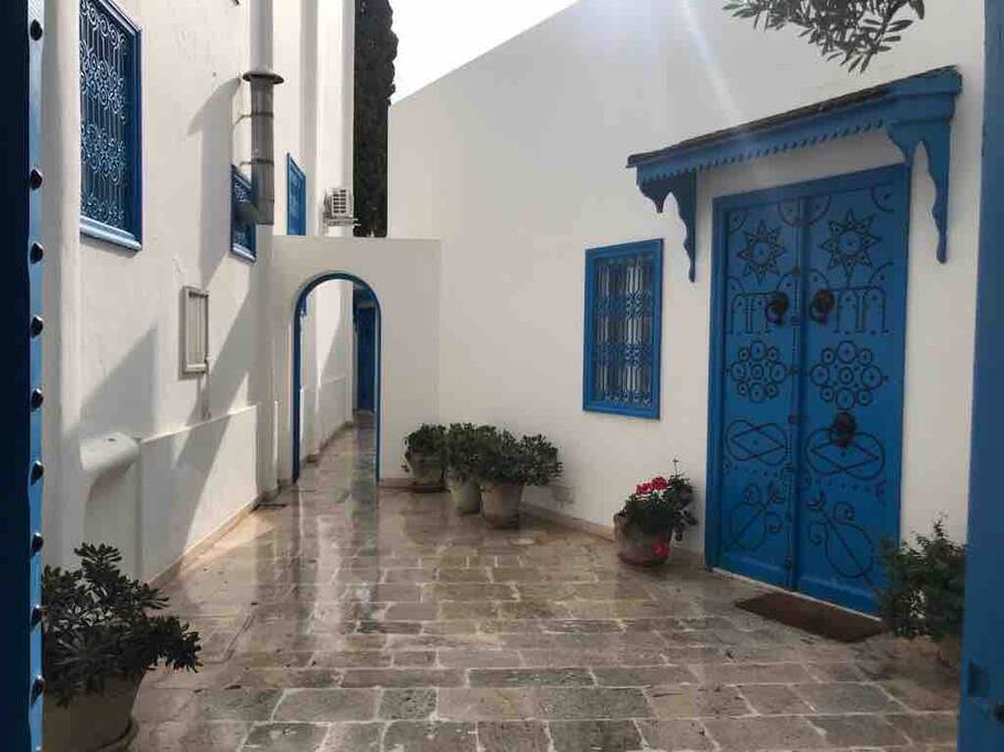 The Annex in the right and the main house of the left after the rain.