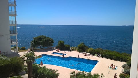 DELFINROSAS7  pool view + direct access to the sea