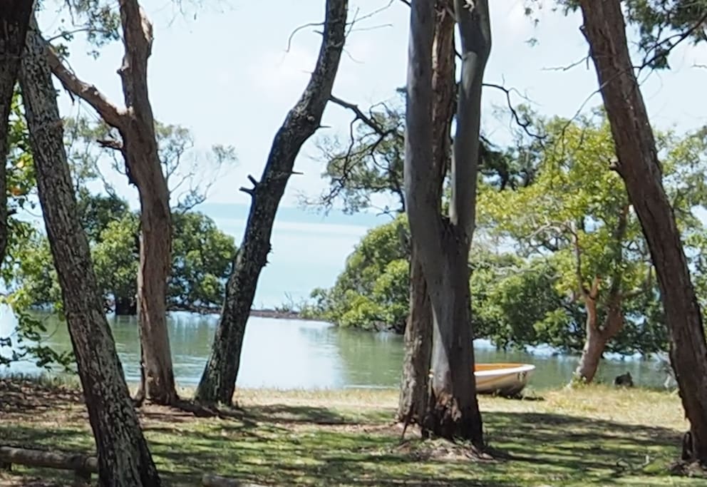 View of the beach from the Cottage