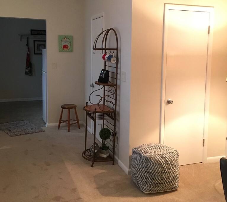 Another shot of the living room ... the Apple HomePod is in the middle of this picture!